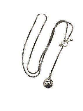 SILPADA Necklace Sterling SIlver Ball Pendant N1619 Simple Delight
